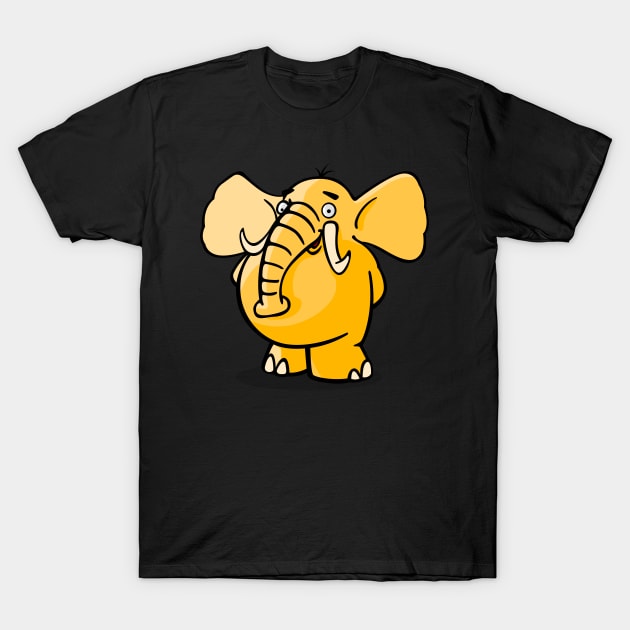 Yellow Elephant T-Shirt by JORDYGRAPH